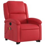 Fauteuil inclinable de massage Rouge Similicuir