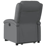 Fauteuil inclinable électrique gris similicuir