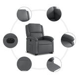 Fauteuil inclinable électrique gris similicuir