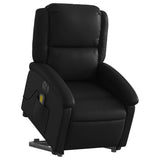 Fauteuil inclinable de massage électrique noir similicuir