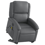 Fauteuil inclinable de massage électrique gris similicuir