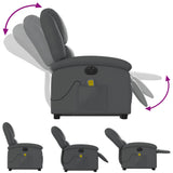 Fauteuil inclinable de massage électrique gris similicuir