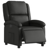 Fauteuil inclinable électrique noir cuir véritable