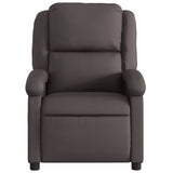 Fauteuil inclinable électrique marron foncé cuir véritable