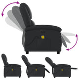 Fauteuil de massage inclinable électrique noir cuir véritable