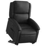 Fauteuil inclinable électrique noir cuir véritable