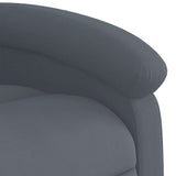 Fauteuil inclinable électrique Gris foncé Velours