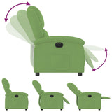Fauteuil inclinable électrique vert clair velours