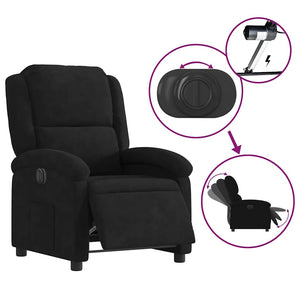 Fauteuil inclinable électrique noir velours