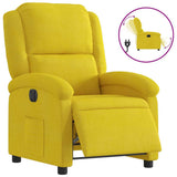 Fauteuil inclinable électrique jaune velours