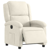 Fauteuil inclinable électrique Crème Velours