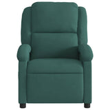 Fauteuil inclinable de massage électrique vert foncé velours