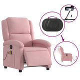 Fauteuil inclinable de massage électrique rose velours