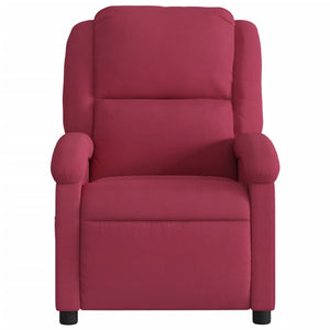 Fauteuil inclinable massage électrique rouge bordeaux velours