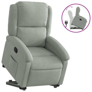 Fauteuil inclinable Gris clair Velours