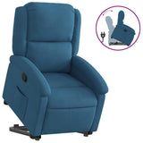Fauteuil inclinable bleu velours