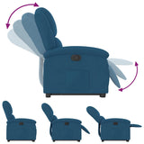 Fauteuil inclinable bleu velours