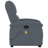 Fauteuil de massage inclinable Gris foncé Velours