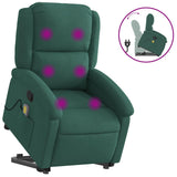 Fauteuil de massage inclinable Vert foncé Velours