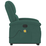 Fauteuil de massage inclinable Vert foncé Velours