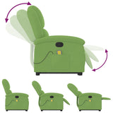 Fauteuil de massage inclinable Vert clair Velours