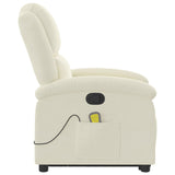 Fauteuil de massage inclinable Crème Velours