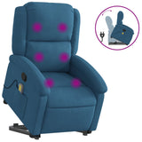 Fauteuil de massage inclinable Bleu Velours