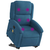 Fauteuil de massage inclinable Bleu Velours