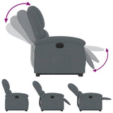 Fauteuil inclinable électrique gris foncé velours