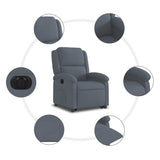 Fauteuil inclinable électrique gris foncé velours