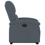 Fauteuil inclinable électrique gris foncé velours