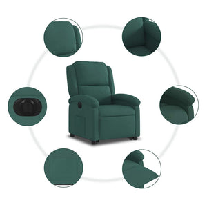 Fauteuil inclinable électrique vert foncé velours