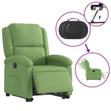 Fauteuil inclinable électrique vert clair velours