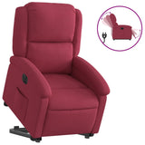 Fauteuil inclinable électrique rouge bordeaux velours