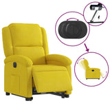 Fauteuil inclinable électrique jaune Velours