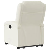 Fauteuil inclinable électrique crème velours