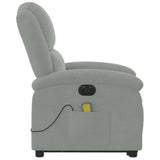 Fauteuil inclinable de massage électrique gris clair velours