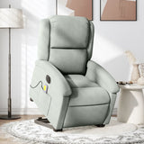 Fauteuil inclinable de massage électrique gris clair velours