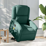 Fauteuil inclinable de massage électrique vert foncé velours