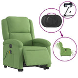 Fauteuil inclinable de massage électrique vert clair velours