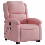 Fauteuil inclinable de massage électrique rose velours