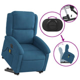 Fauteuil inclinable de massage électrique bleu velours