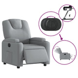Fauteuil inclinable électrique Gris clair Tissu