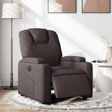 Fauteuil inclinable électrique Marron foncé Tissu