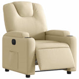 Fauteuil inclinable électrique Crème Tissu