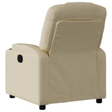Fauteuil inclinable électrique Crème Tissu