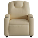 Fauteuil inclinable électrique Crème Tissu