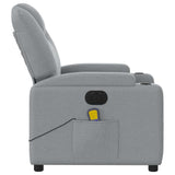 Fauteuil de massage inclinable électrique gris clair tissu