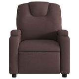 Fauteuil de massage inclinable électrique Marron foncé Tissu