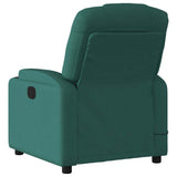 Fauteuil de massage inclinable électrique Vert foncé Tissu